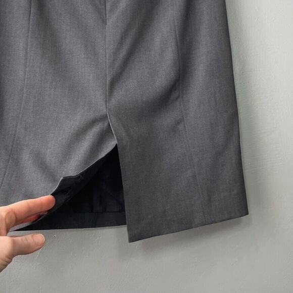 Calvin Klein Size 6 Charcoal Career Stretch Pencil Skirt Business Office Classic - Picture 5 of 11